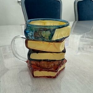 NWOT Glass Viral BookTok Book Stack Bookish Mug